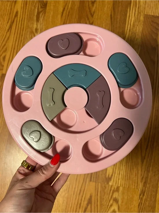 Interactive Pink Puzzle Toy for Puppies