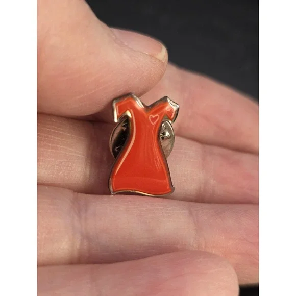 Vintage Women's Red Dress Lapel Pin