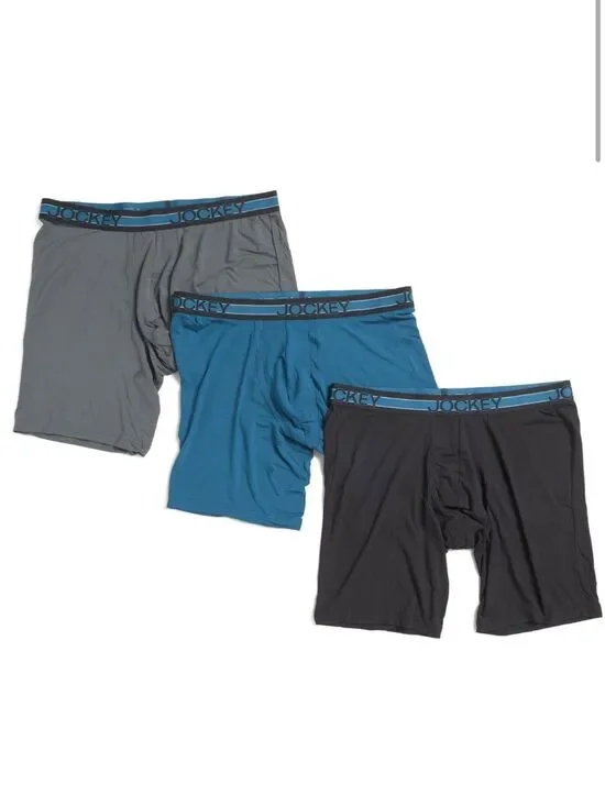 Jockey 3 pack no chafe pouch long leg boxer briefs