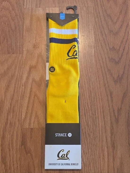 Stance Cal Bears Socks M556D16CAL-GLD Large Classic CREW 556 NEW NWT UC BERKELEY