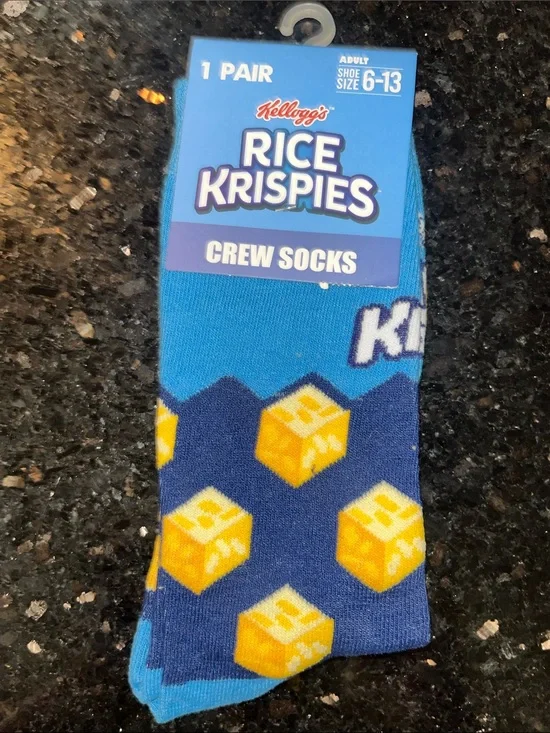 Rice Krispies Novelty Blue Crew Socks - Men's
