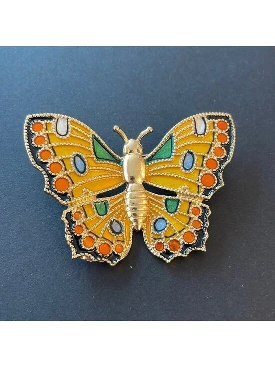 Yellow and black butterfly 🦋 brooch