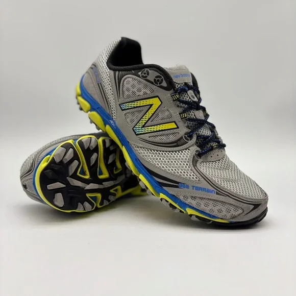 New Balance 810v3 All Terrain Mens 11.5 Grey‎ Blue Yellow Trail Shoes MT810SY3