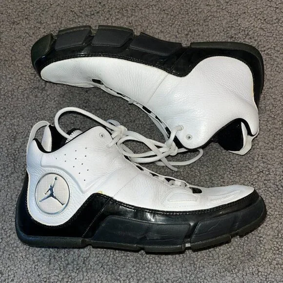 NIKE AIR JORDAN ENHANCER 2007 High Top Sneakers Kicks White/Black Like New 11.5