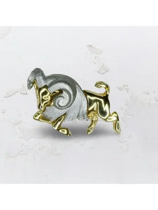 7265. Napier Aires Ram Brooch