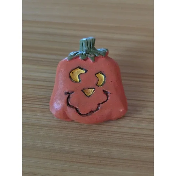 Hand-painted Jack O Lantern Pumpkin Brooch/ Pin