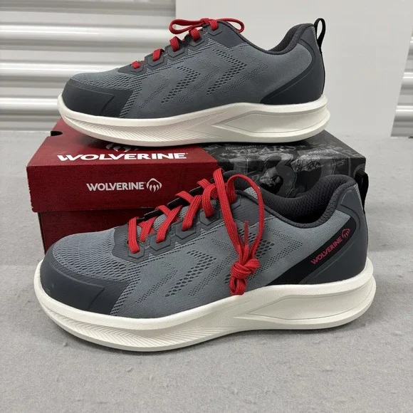 Wolverine Bolt Knit DSPRG Shoes Mens Size 11‎ EW Grey Red Work CarbonMAX Toe