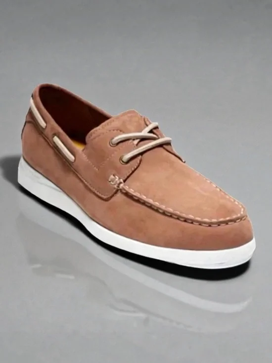 COLE HAAN Grand Atlantic Boat Shoe SIZE 10 MEDIUM Cognac