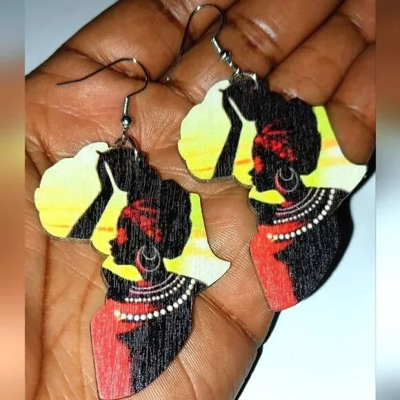 Fun bohemian African dangle earrings
