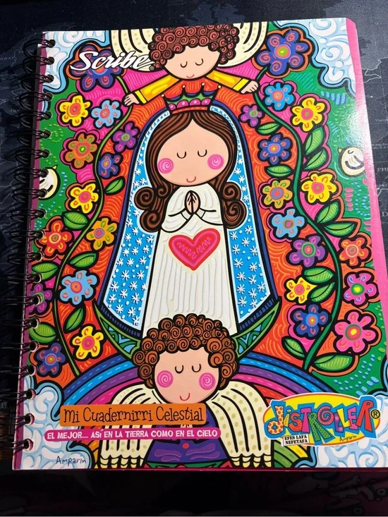 Scribe Notebook: Virgen Del Carmen Funny Spanish Sayings. Designed by Distroller
