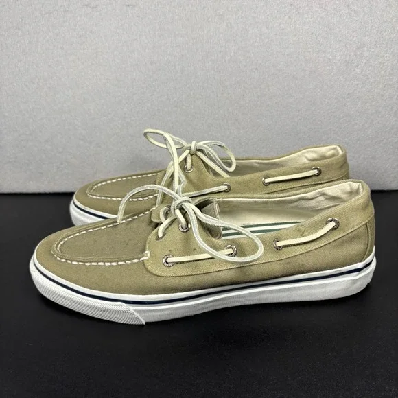 Sperry Top Sider Bahama Boat Shoes KHAKI/OYSTER  0561043 Mens Size 10.5M Loafers