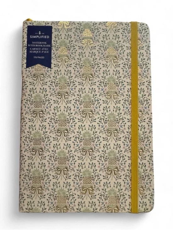 Simplified by Emily Ley Pineapple Charm Hardcover Notebook 176 Pages NWT
