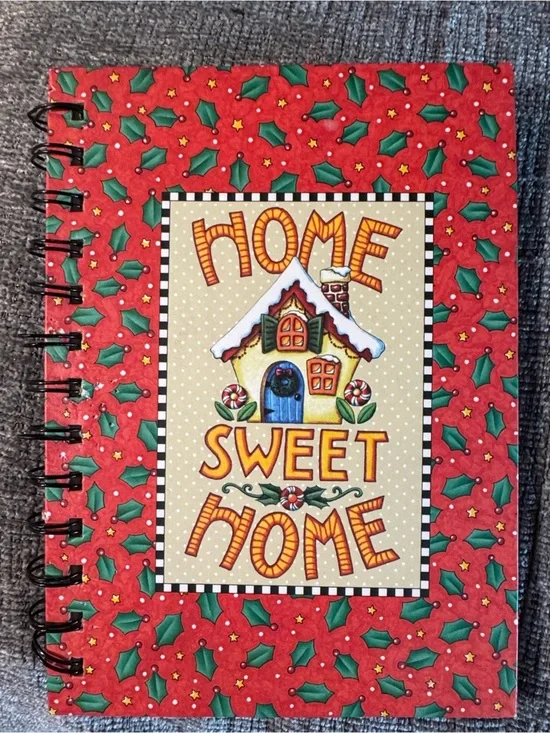 Holiday Red 'Home Sweet Home' Spiral Notebook