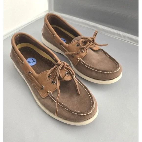 Sperry‎ Men's Billfish Plushwave Boat Shoes - Brown Leather - Size 7.5M