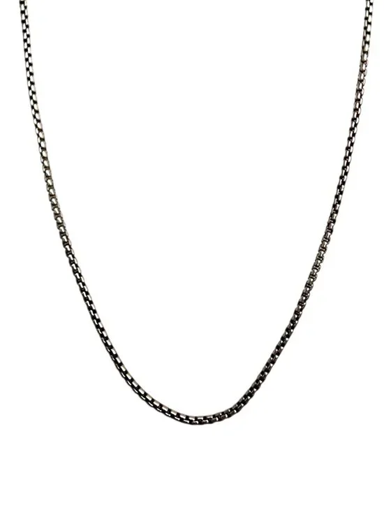 David Yurman Sterling Silver 1.7mm Adjustable Chain Necklace 163/4