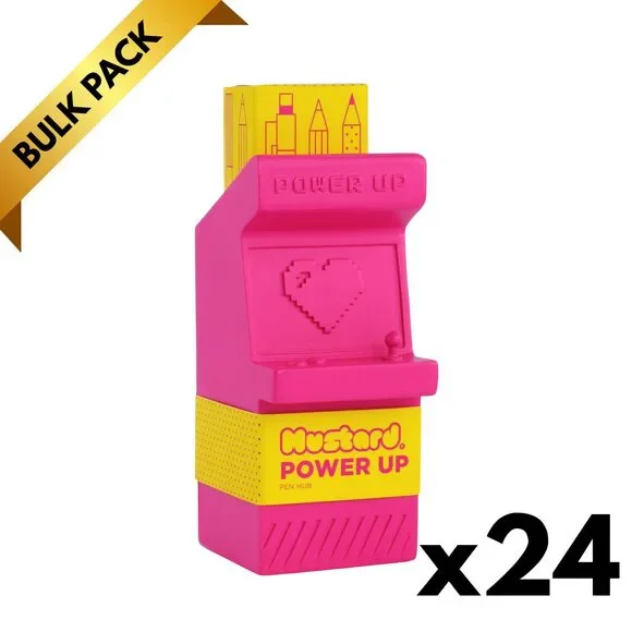 Power Up Retro Arcade Pen Pot — Bulk Lot of 24 (Gifting, Events & Resale)