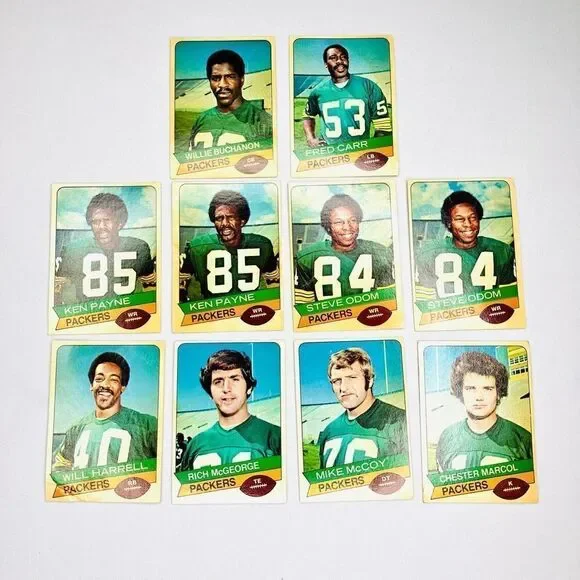 Vintage Green Bay Packers 1997 Team Football Player Cards Set of 10