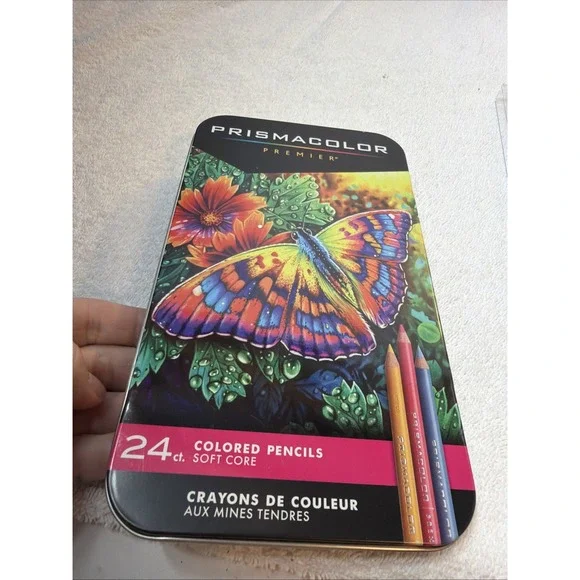 Prismacolor Premier Colored Pencils 24 Count Soft Core/ Metal Box