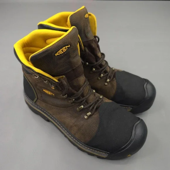 Keen Utility Boots Mens Size 14D Brown Leather Milwaukee Work Boot Safety Toe