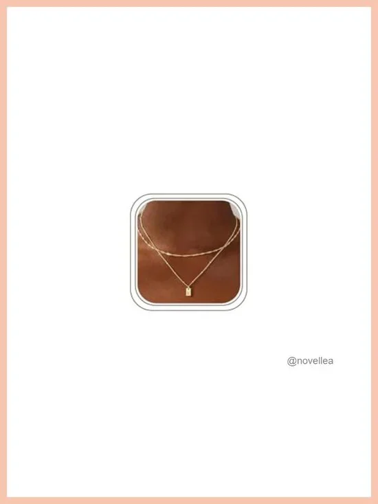 14K Gold Plated Layered Initial Necklace A-Z Letter Pendant Women Gift