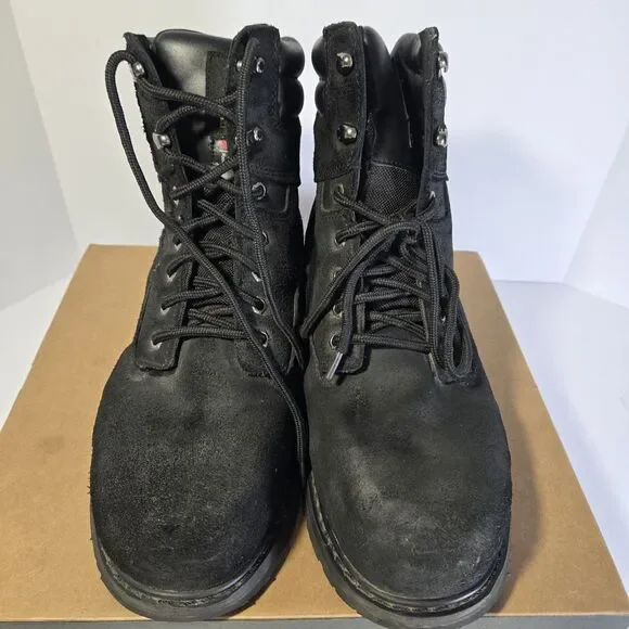 Brahma Iron Tough II Men’s Steel Toe Work Boots Size 11W Black Leather Insulated