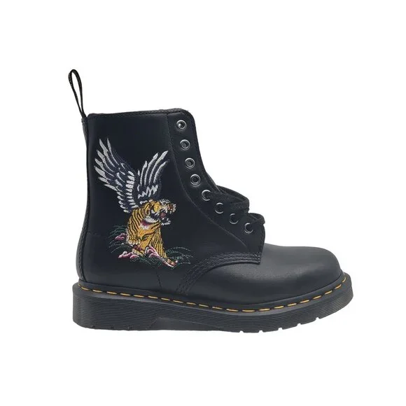 Dr. Martens 1460 Souvenir Embroidered Black Leather Boot 26929001 Men Size‎ 5