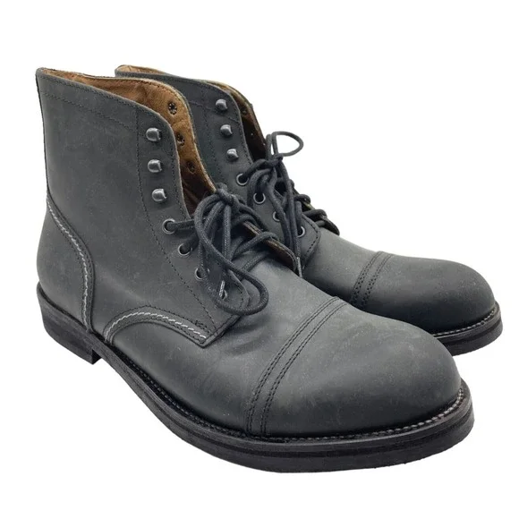 Hawkins‎ Boots Mens 11 Combat Outdoor Leather Rugged Workwear Lace Up Shoes New