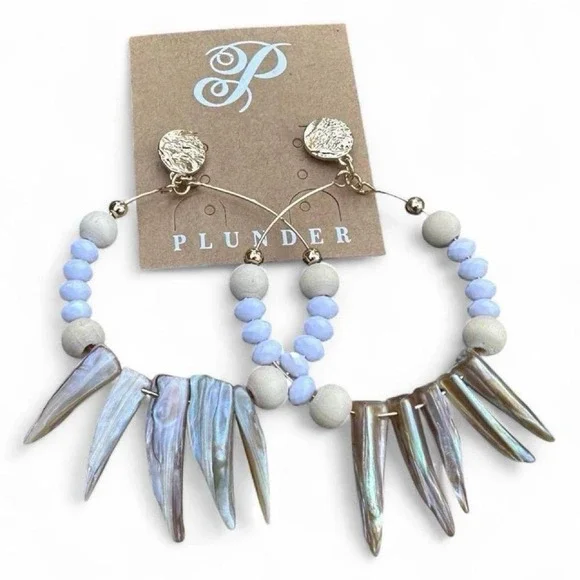 NWT Boho Vibe Discontinued Plunder Fashion Jewelry Hoop Earrings