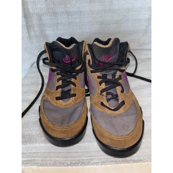 Nike ACG Hiking Boots Mens 7 Brown Purple 1993 Vintage Suede Trail Shoes