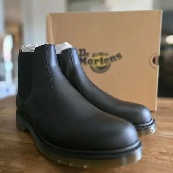 Dr. Martens 2976 SR‎ Chelsea Boots Black Industrial Slip Resistant US 13