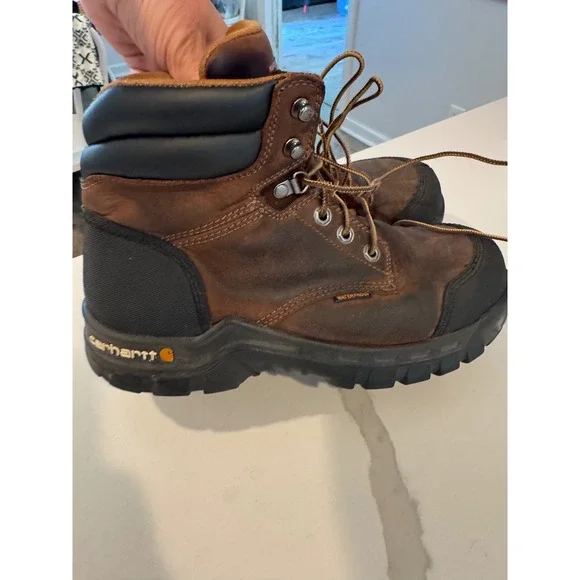Carhartt‎ Mens Brown Waterproof Composite Toe Work Boots Size 8.5W EH