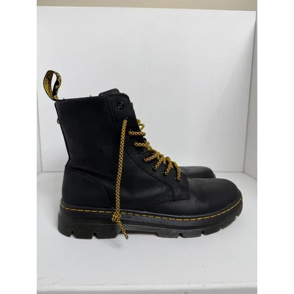 Dr. Martens Combs Tech Mens 11 Black Leather Combat Boots Hiker Lace Utility Y2K