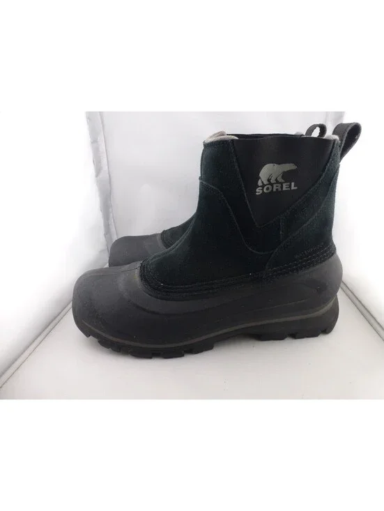 Sorel Men's USA 10 Black Waterproof Winter Snow Duck Boots Slip On M13