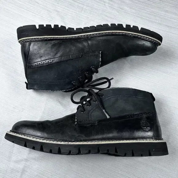 Timberland Britton Hill Men's Size 11 Black Leather Chukka Boots A1MDY