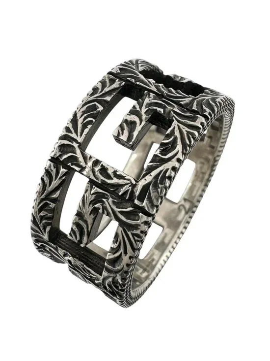Gucci Square Silver Ring