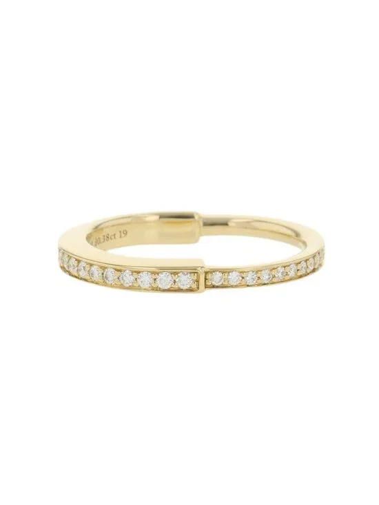 Tiffany & Co Ring Lock Diamond Ct 18k Yellow Gold
