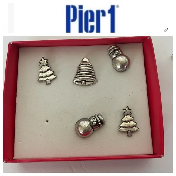 Pier 1 Holiday Silver Candle Charms