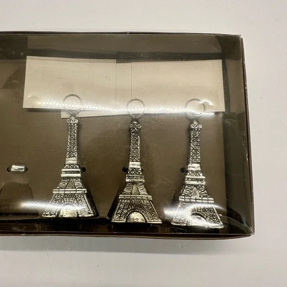 Pier 1 Imports (3)  Eiffel Tower Place Card Holders‎ and Note Cards READ Only 3!