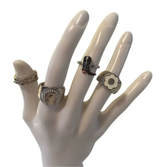 Awesome Ring Set. 5 total. All are slightly different, but go great together!