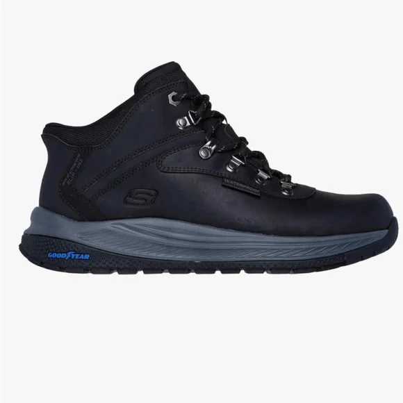 Skechers Black Slip-Ins Hands Free Relaxed Fit Meroe-Pikeman Boots size 9.5