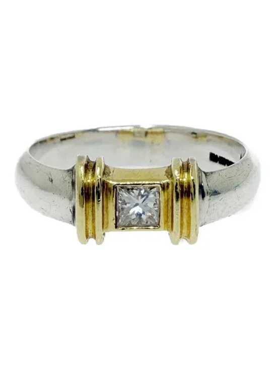 Tiffany & Co Silver Gold Stacking Bands Ring