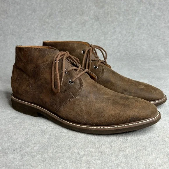Guess Mens Brown Suede Leather Lace‎ Up Chukka Ankle Boots Size 10.5