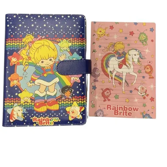 Rainbow Brite A5 6 ring binder with matching paper