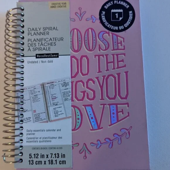 NWT Undated Recollections 'Choose Things You Love' Daily Planner Michael's 2026