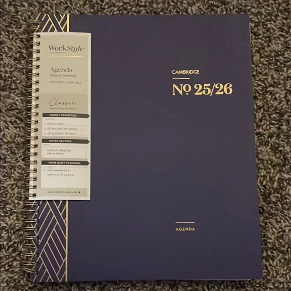 Navy and Gold Home Office Planner