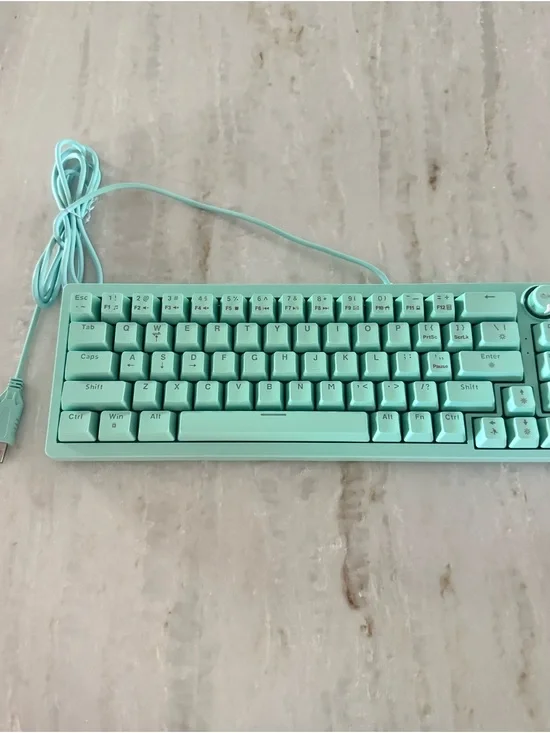 Mint Green Wired Mechanical Keyboard