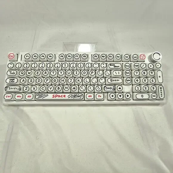 EPOMAKER X Aula F99 PRO Wireless Gaming Keyboard Custom Key Caps White RGB