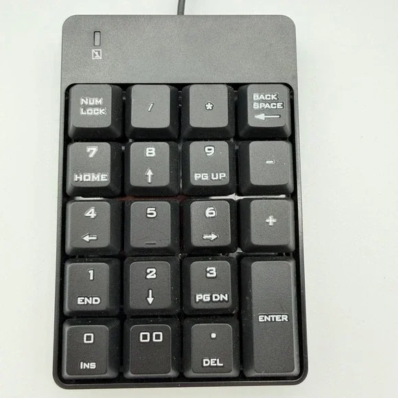 Jelly Comb Wired Numerical Keypad Black Slim USB Data Entry 19‎ Keys SK-051