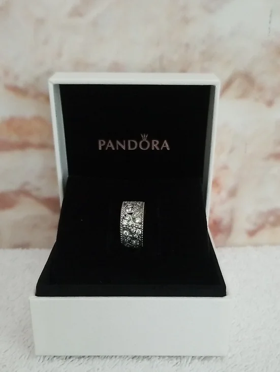 Pandora Silver Floral Pave Ring - Silver