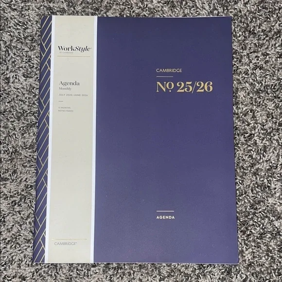 Blue and White Home Office Calendar